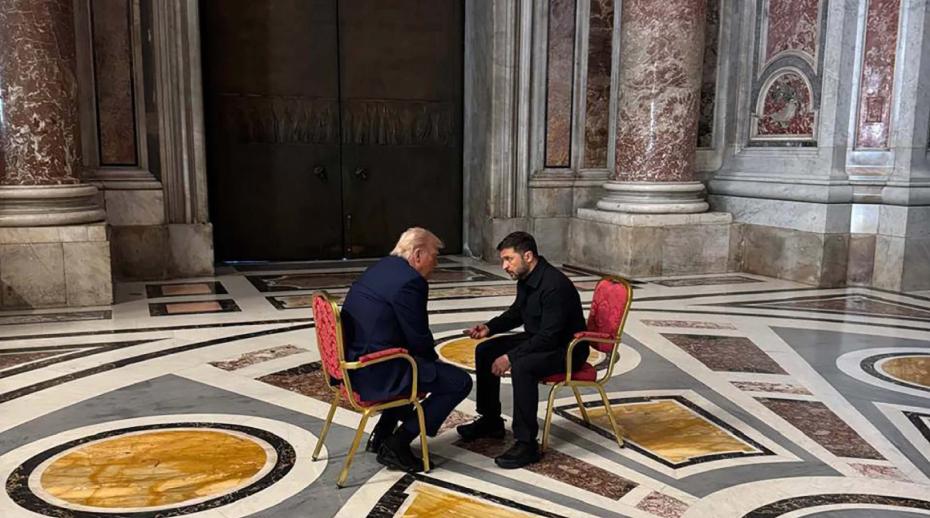 El último encuentro entre Trump y Zelenki en el Vaticano permitió ratificar los pasos para terminar el conflicto. Foto, Presidencia de Ucrania