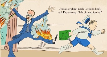 Papá Merz disgustado niño Putin