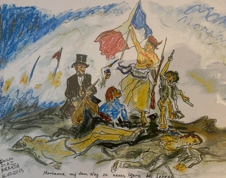 PINTURA DE EMILIO DÍAZ IMITANDO DELACROIX