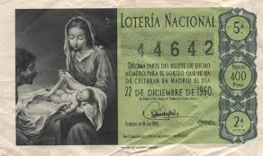DÉCIMO DE LOTERÍA AÑOS 60