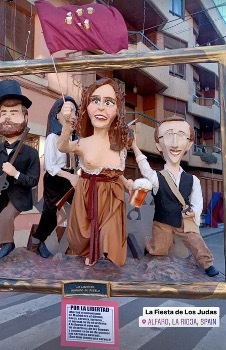 Ayus como Libertad guiando al pueblo