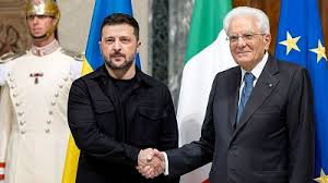 ZELENSKI SALUDA EN ROMA A MATARELLA, PRESIDENTE ITALIANO