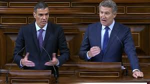 SÁNCHEZ Y FEIJÓO EN EL PLENO