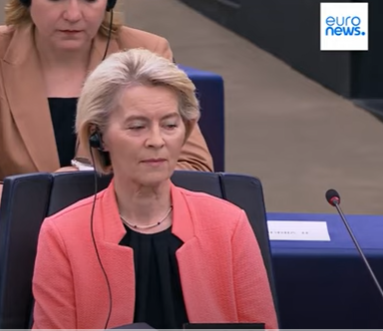 VON DER LEYEN EN LA CÁMARA EUROPEA