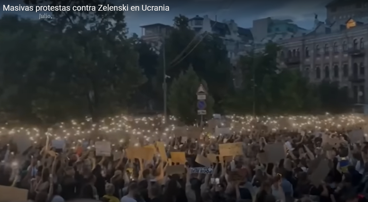 MANIFESTACIONES CONTRA ZELENSKI KIEV JULIO 2025
