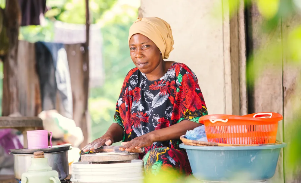 Amina Mohamed, 40 años, agricultora en Kirom, Tanzania.