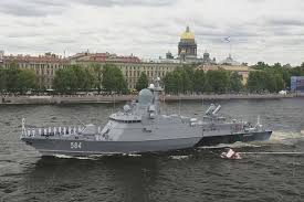 CORBETA KARAKURT RUSA EN EL LADOGA - EL LAGO LADOGA SE COMUNICA CON EL BÁLTICO POR EL RIO NEVA