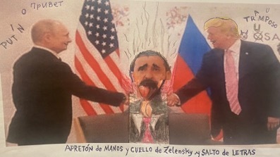 apretón de manos o de cuello 