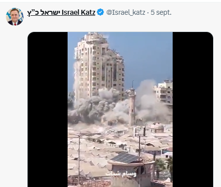 ISRAEL KATZ EN X