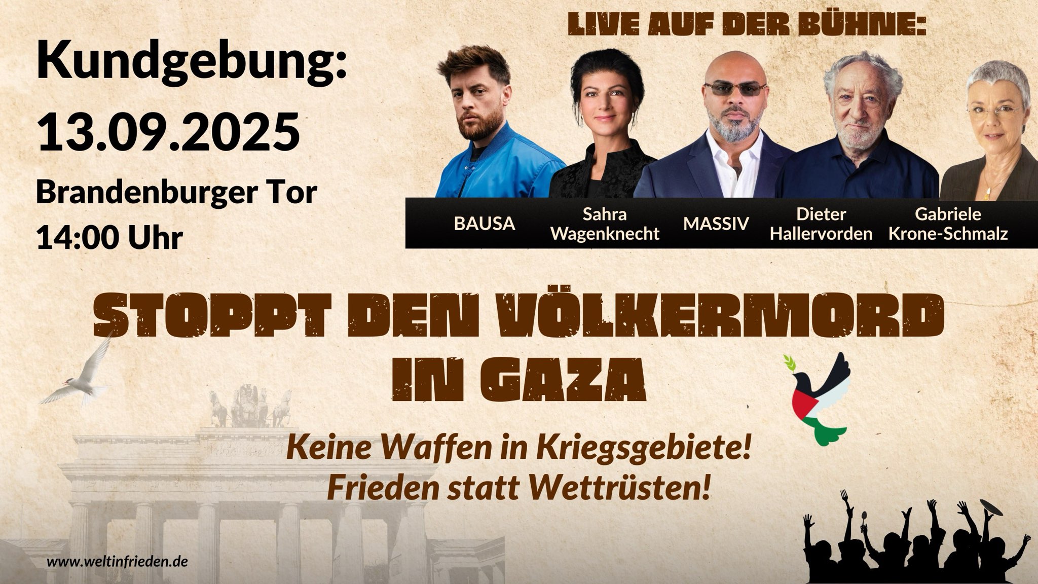 PAZ EN LUGAR DE REARME BERLIN 13 09 2025