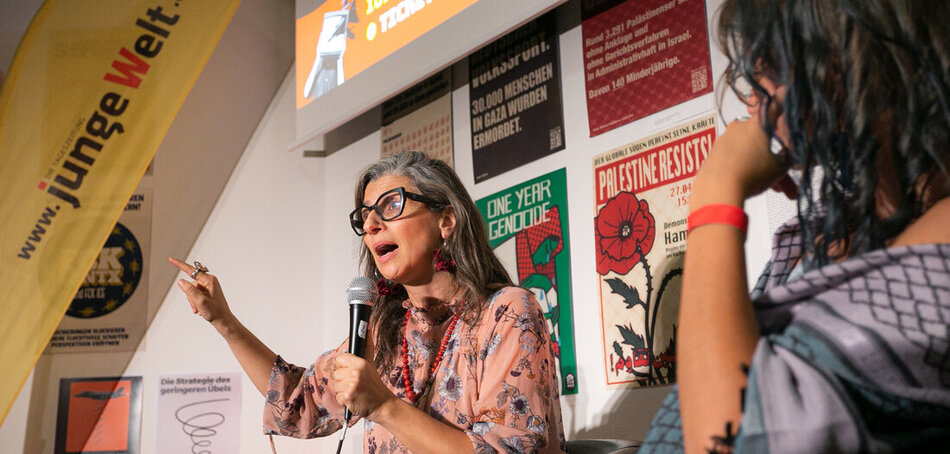 FRANCESCA ALBANESE EN EL ACTO DE JUNGE WELT