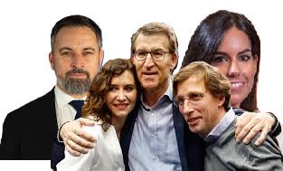 FEIJOO, AYUSO Y ALMEIDA BAJO EL INFLUJO DE ABASCAL Y MILLÁN