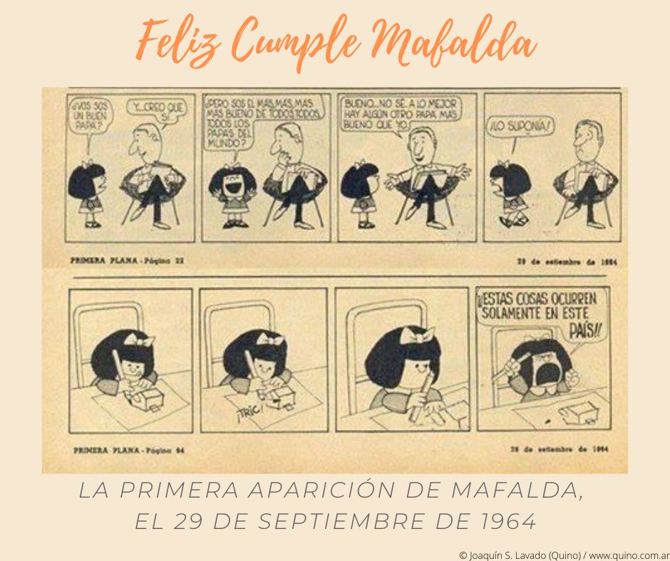 LA PRIMERA TIRA DE MAFALDA