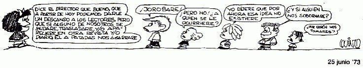 MAFALDA, ÚLTIMA TIRA, 1973