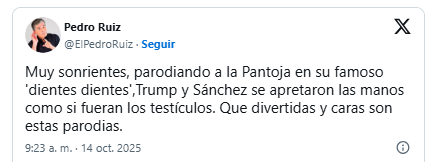 PEDRO RUIZ COMENTA EL APRETÓN ENTRE SÁNCHEZ Y TRUMP