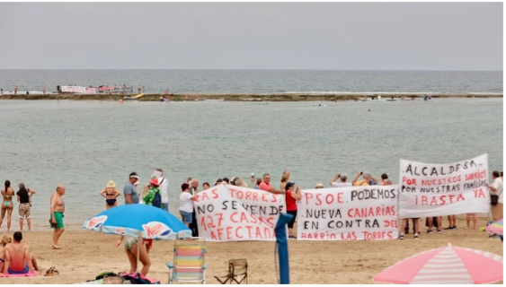 PROTESTA EN LAS CANTERAS POR EL BARRIO DE LAS TORRES - CANARIAS 7