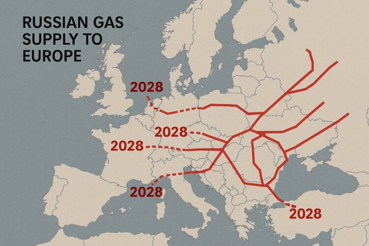 GAS RUSO EN EUROPA HASTA 2028