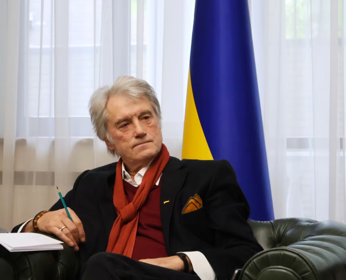 VÍKTOR YÚSHCHENKO DURANTE SU ENTREVISTA EN EL PAÍS