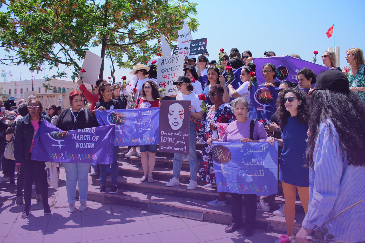 La Marcha Mundial de Mujeres apuesta al feminismo como fuerza transformadora del mundo. Foto Natalia Blanco, MMM, Tunez