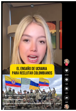 MERCENARIOS COLOMBIANOS [Denuncias en redes sociales los incumplimientos del ejército ucraniano (Fuente: Tik Tok)]
