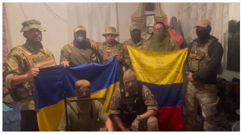 Mercenarios colombianos en Ucrania (Foto: DiarioRed)