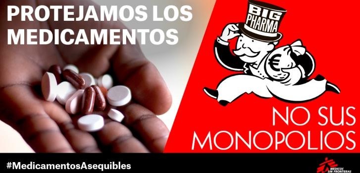 Elocuente afiche pedagógico de Medicos sins Fronteras