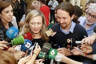 Victoria Rosell con Pablo Iglesias