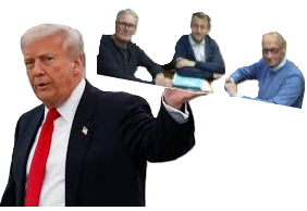 TRUMP TIENE A LOS TRES FANTOCHES EUROPEOS EN SUS MANOS