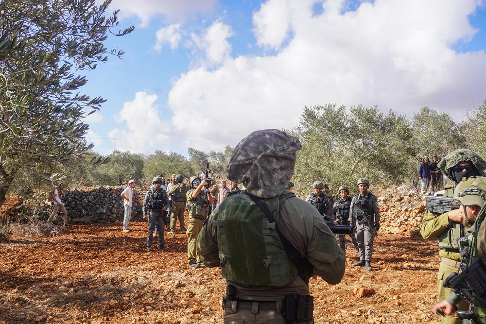 PALESTINA Soldados israelíes han dado cobertura militar a la agresión de los colonos. Foto: Rafaela Cortez y Ricardo Esteves Ribeiro.
