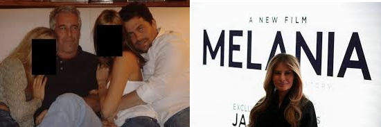 Epstein y Brett Ratner con jovencitas. Ratner es el director del documental de Melania Trump