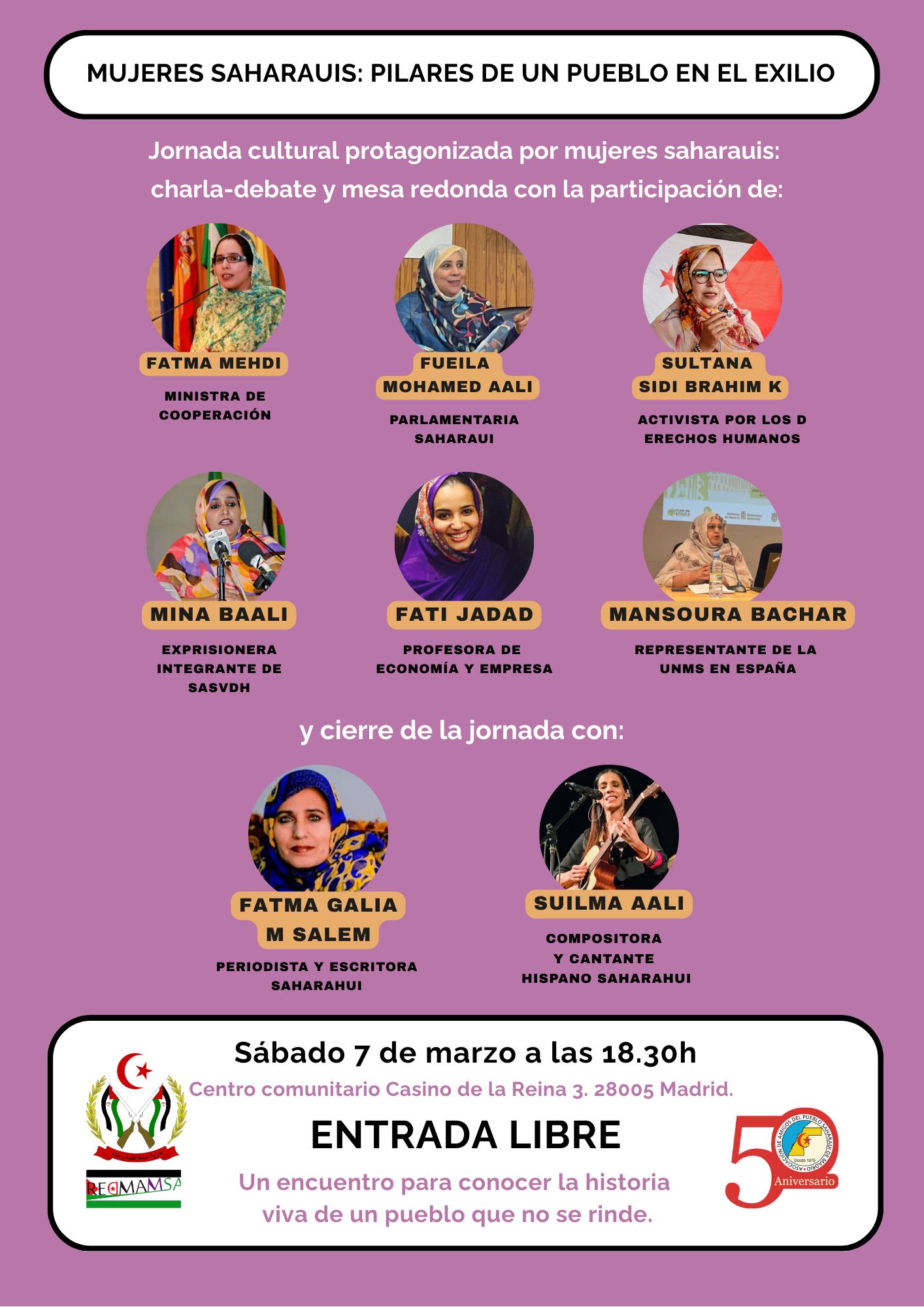 Cartel Mujeres saharauis