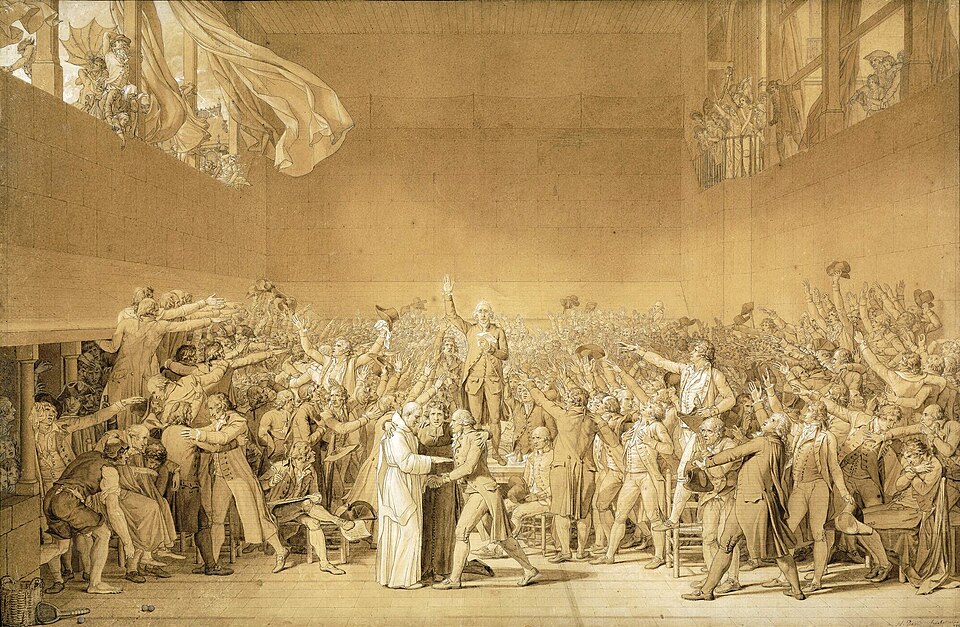 EL JURAMENTO DEL JUEGO DE PELOTA, EL DÍA QUE EL PUEBLO TOMÓ  LA SOBERANÍA - Jacques-Louis David, 1791
