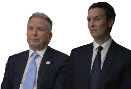 "LAUREL ANF HARDY" STEVE WITKOFF Y JARED KUSHNER