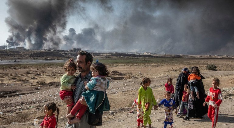 Las guerras son una de las principales causas de la emigrasió en masa en pro de una tierra de asilo. Photo Ivor Prickett_HCR_   ONU