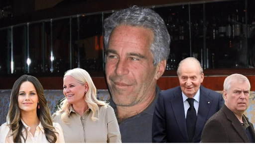Sofía de Suecia, Mette-Marit, Jeffre Epstein, el rey Juan Carlos y el expríncipe Andrés TELECINCO