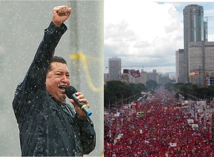 CHÁVEZ CON EL PUEBLO BOLIVARIANO, LLUEVA, TRUENE O RELAMPAGUEE
