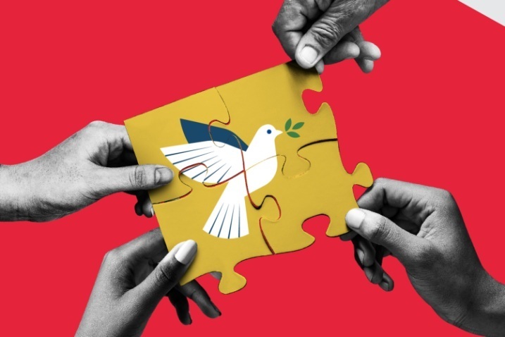 La paz estable y duradera es una bandera de los movimientos sociales y la sociedad civil planetaria. Foto ONU.