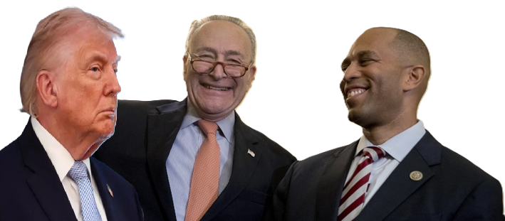 CHUCK SCHUMER, HAAKEM JEFFRIES CON TRUMP