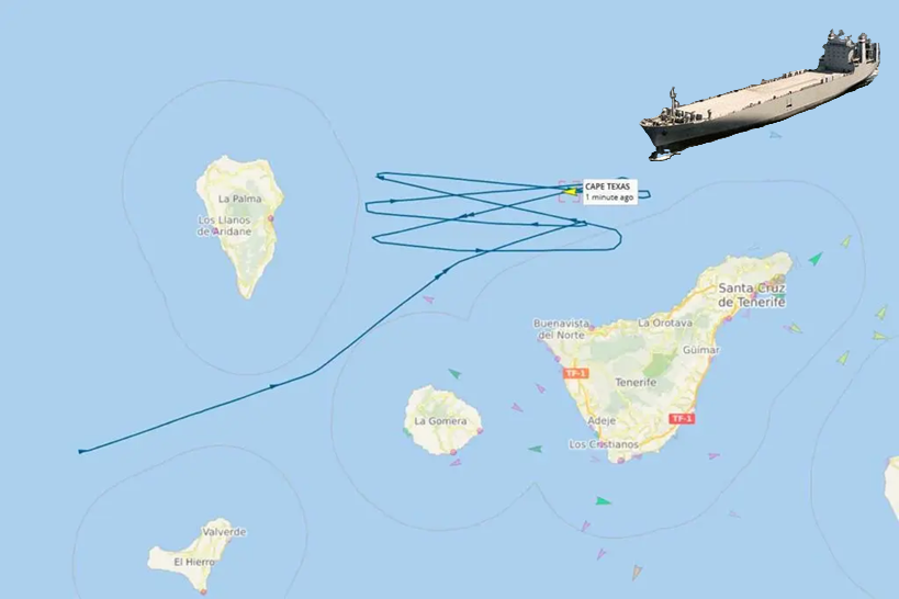 CAPE TEXAS, MISTERIOSO PERIPLO EN CANARIAS, ENERO 2025