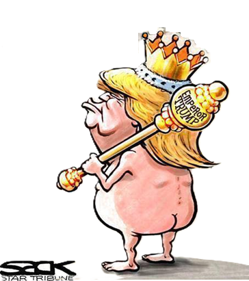 TRUMP EL REY DESNUDO, POR SACK, STAR TRIBUNE