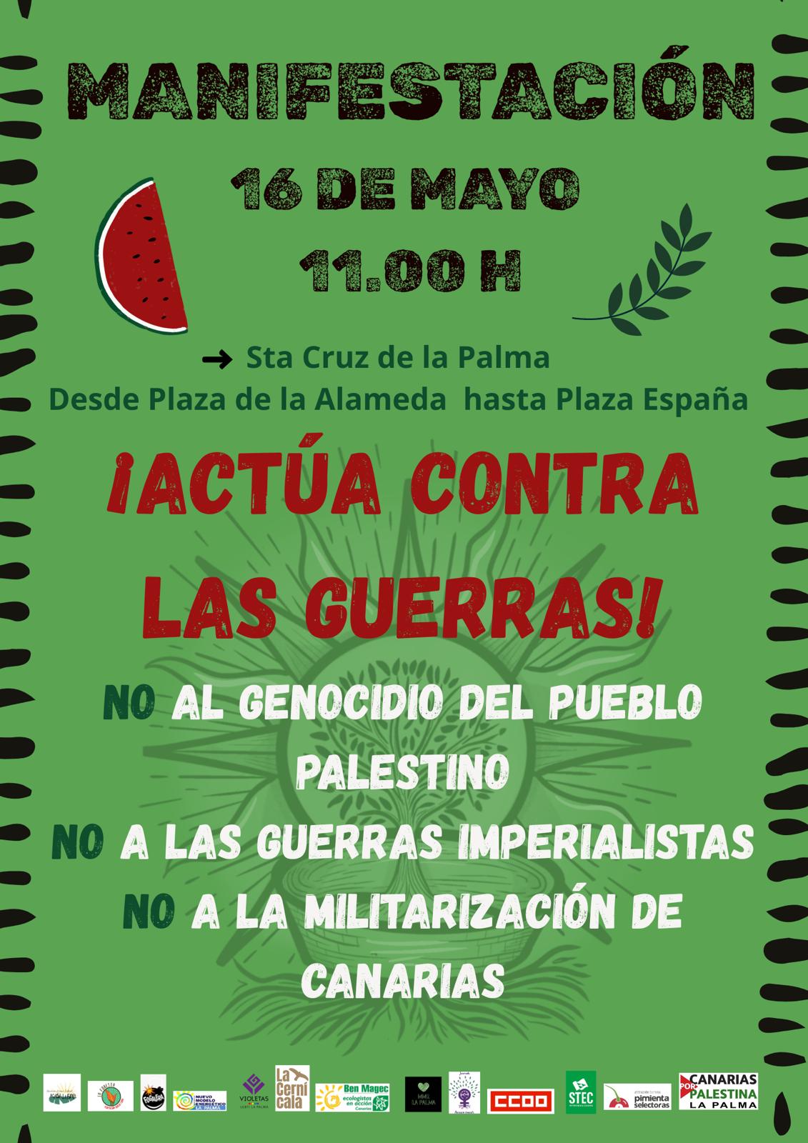 CARTEL MANIFESTACIÓN LA PALMA