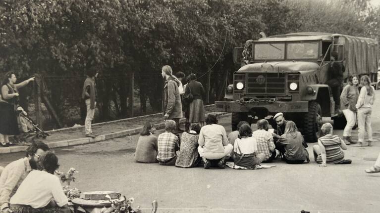 PROTESTA EN MUNTLANGEN CONTRA MISILES PERSHING, 1983
