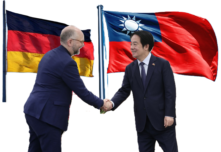 EL PARLAMENTARIO ALEMÁN TIL STEFEN RECIBIDO POR EL PRESIDENTE TAIWANÉS LAI CHING-TE