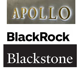 APOLLO BLACKROCK BLACKSTONE